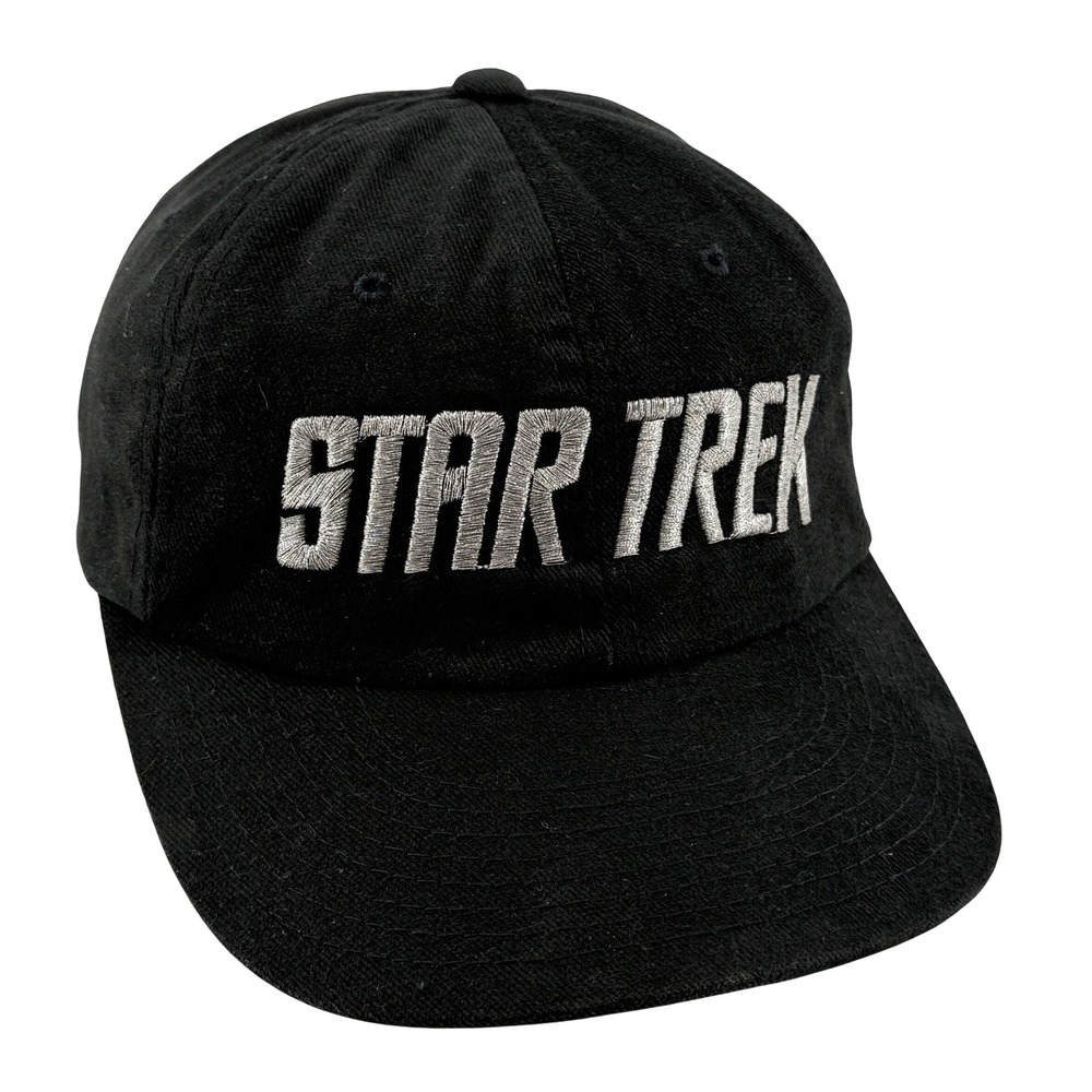 Star Trek American Needle Hat Mens OSFA Black Silver Cotton Embroidered 1995 Vtg